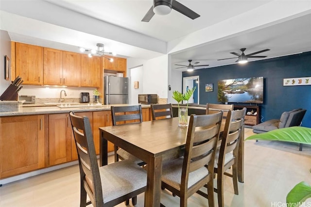 dining area featuring light hardwood / wood-style flooring