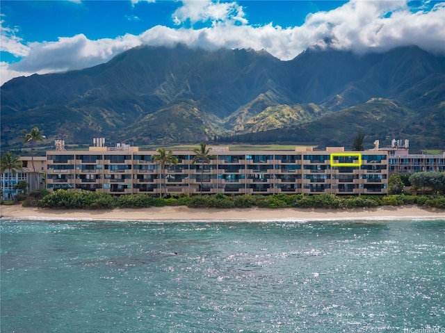 68-159 Au St Unit Ph2, Waialua, HI 96791 - view of swimming pool featuring a mountain view and view of nearby beach