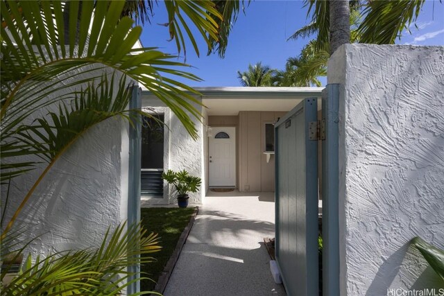 view of doorway to property