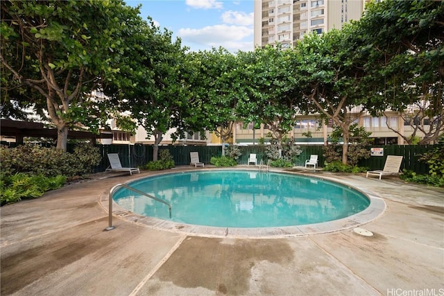 view of pool with a patio