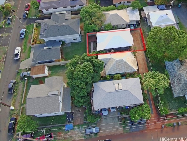 drone / aerial view with a residential view