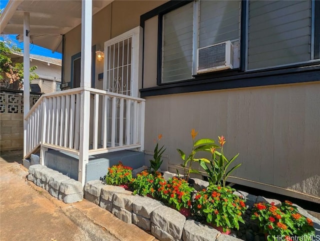 view of property exterior with cooling unit