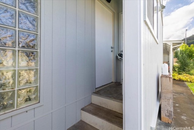 view of doorway to property