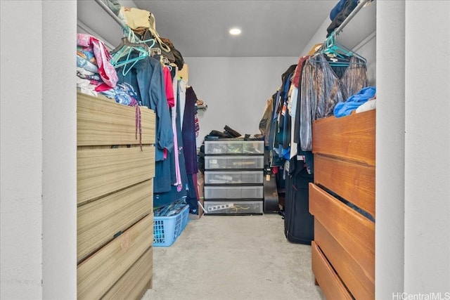 view of walk in closet