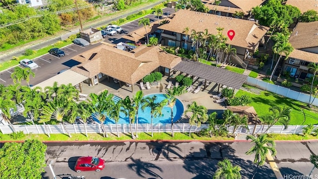 aerial view featuring a residential view