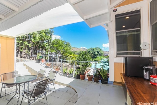 view of patio with outdoor dining space