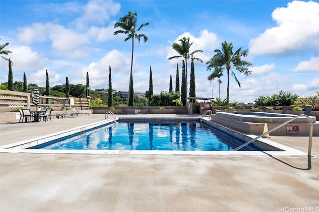 view of pool with a patio area