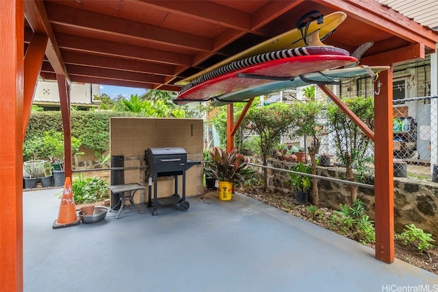 view of patio / terrace featuring area for grilling