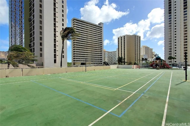 view of tennis court