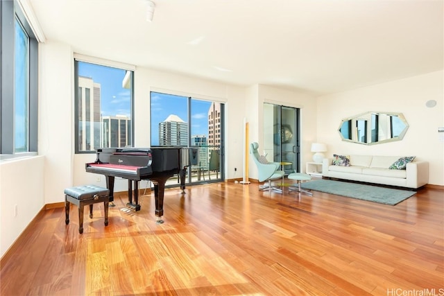 misc room featuring light hardwood / wood-style floors