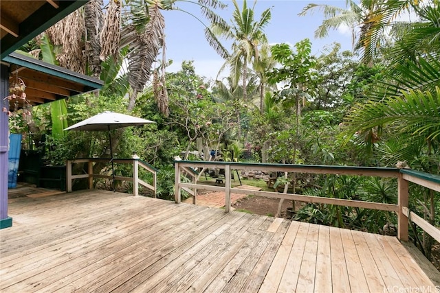 view of wooden terrace
