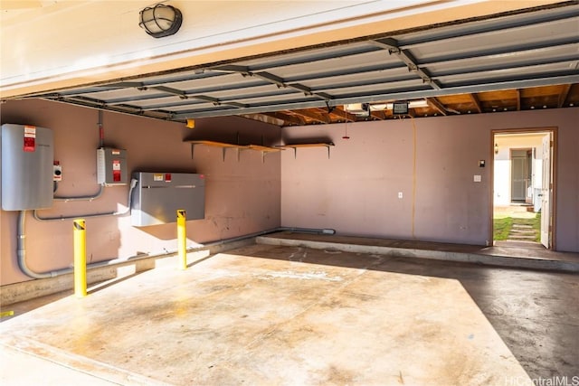 garage featuring electric panel