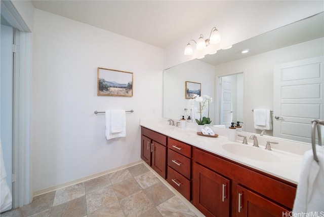 bathroom featuring vanity