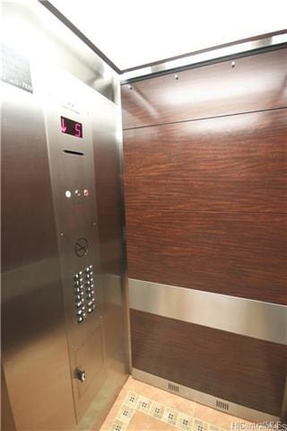 interior details featuring elevator