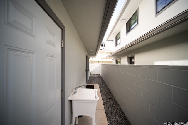 exterior space with sink