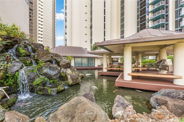 view of property's community with a gazebo