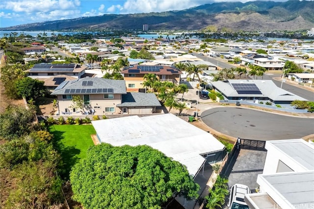 bird's eye view featuring a mountain view