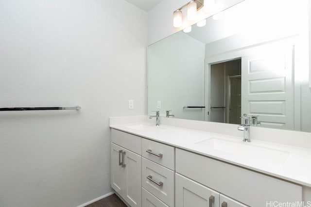 bathroom featuring vanity