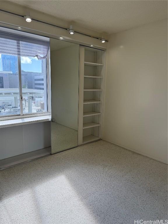 unfurnished bedroom featuring carpet flooring and a closet