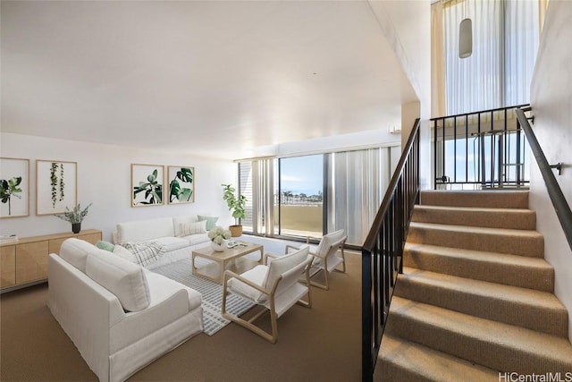 view of carpeted living room