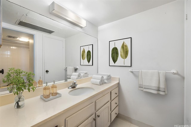 2240 Kuhio Ave Unit 3803, Penthouse Honolulu, HI 96815 - bathroom with vanity and tile patterned flooring