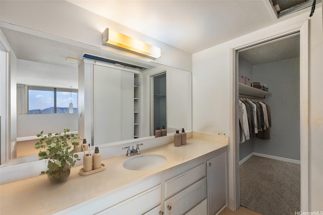 2240 Kuhio Ave Unit 3803, Penthouse Honolulu, HI 96815 - bathroom with a spacious closet and vanity