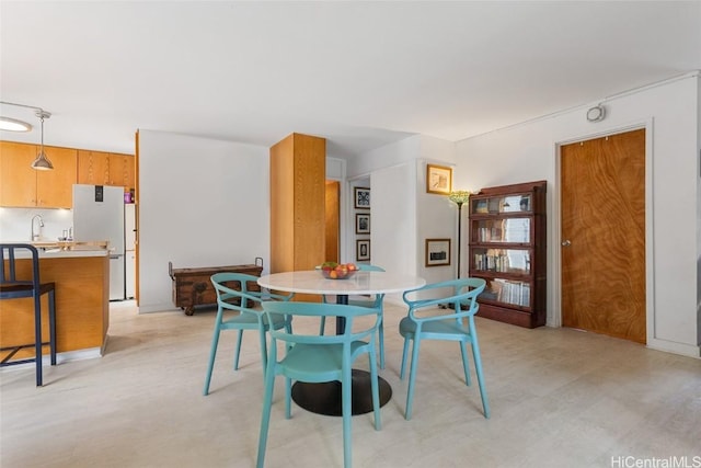 dining room with sink