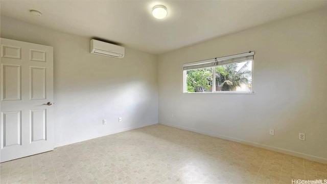 empty room featuring an AC wall unit