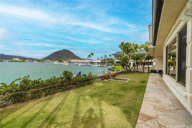 property view of water with a mountain view