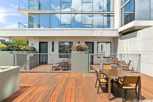 view of wooden terrace