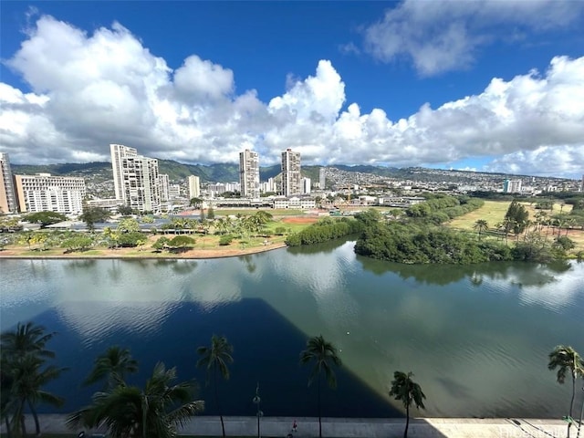 view of water feature