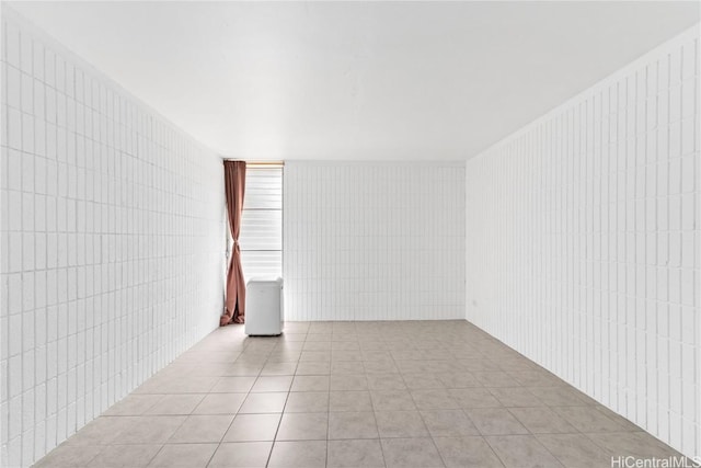 tiled empty room with tile walls