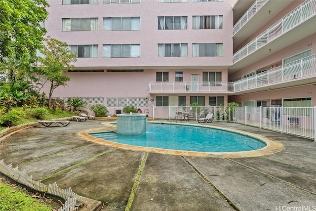 view of pool with a patio