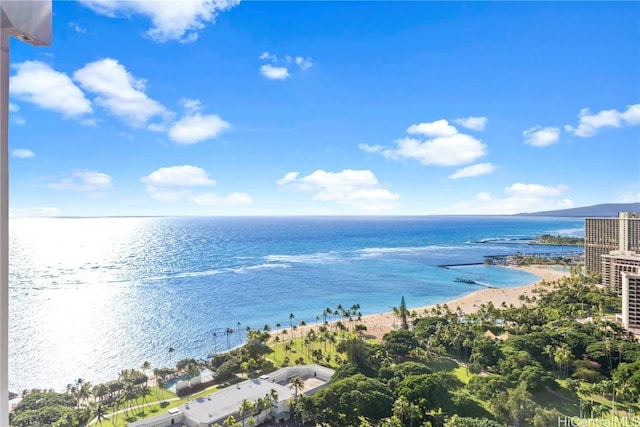 water view with a beach view