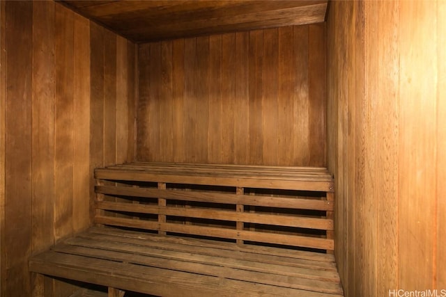 view of sauna