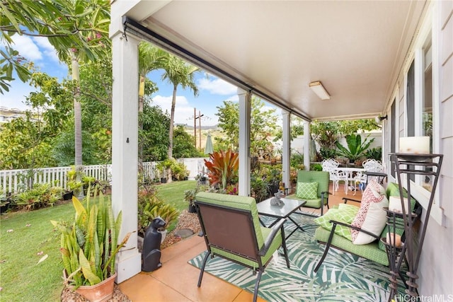 view of sunroom