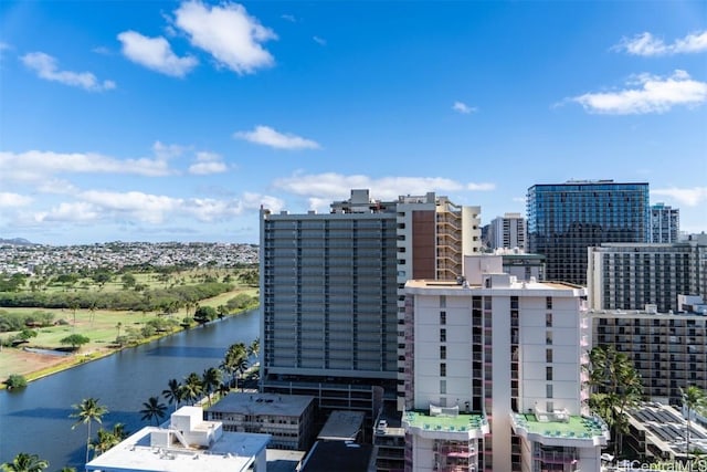 city view featuring a water view