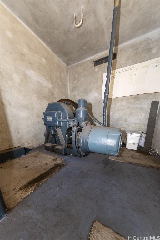 interior details featuring concrete floors