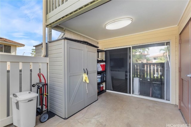 view of outbuilding