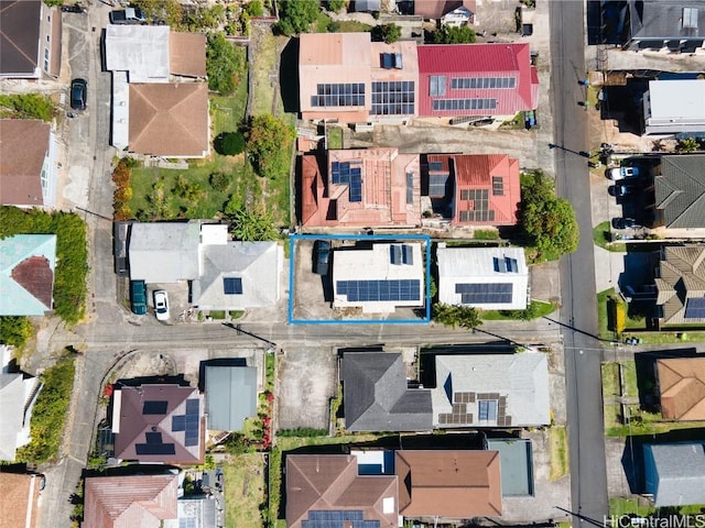 drone / aerial view with a residential view