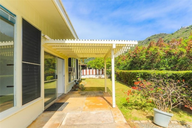 view of patio / terrace with a pergola