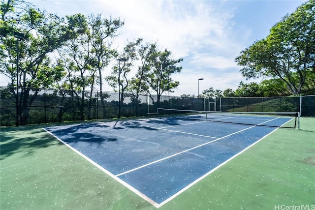 view of tennis court