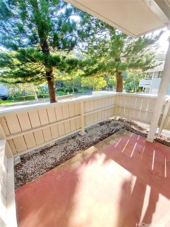 view of patio with a balcony