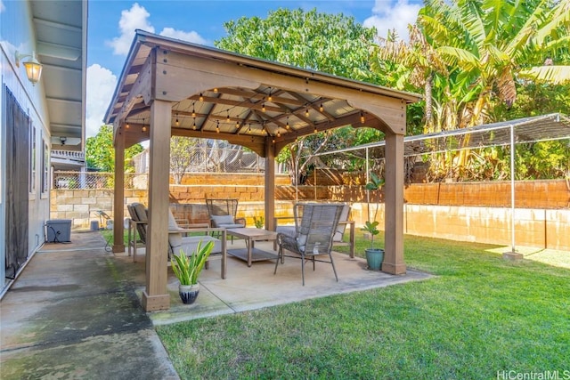 view of patio with a gazebo