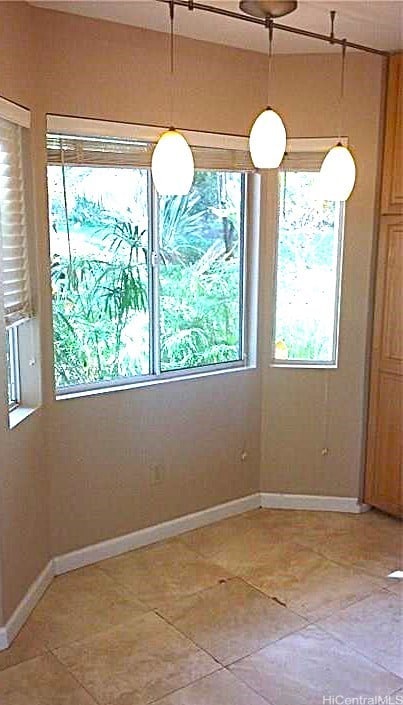 view of unfurnished dining area