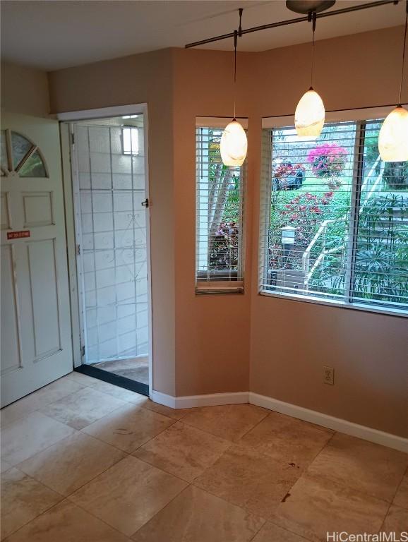 view of unfurnished dining area