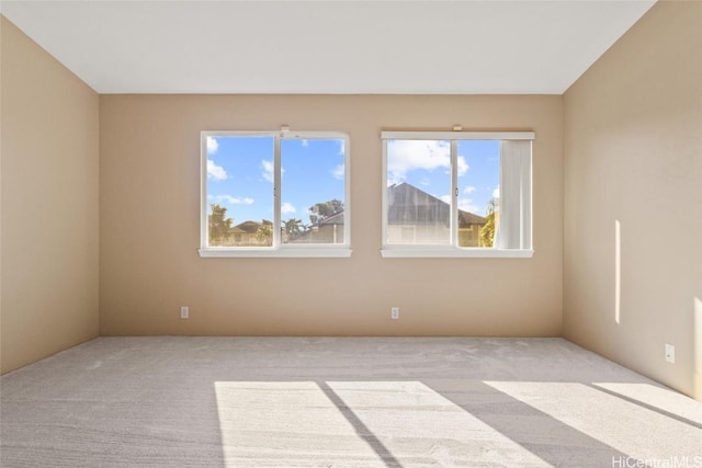 view of carpeted spare room