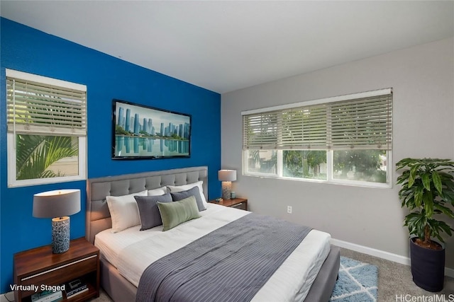 view of carpeted bedroom