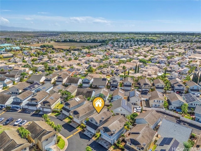 aerial view featuring a residential view