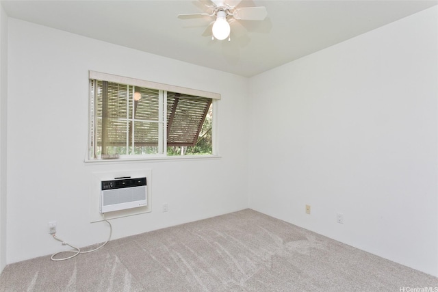 7128 Hawaii Kai Dr Unit 97, Honolulu, HI 96825 - empty room featuring carpet, a wall unit AC, and a ceiling fan